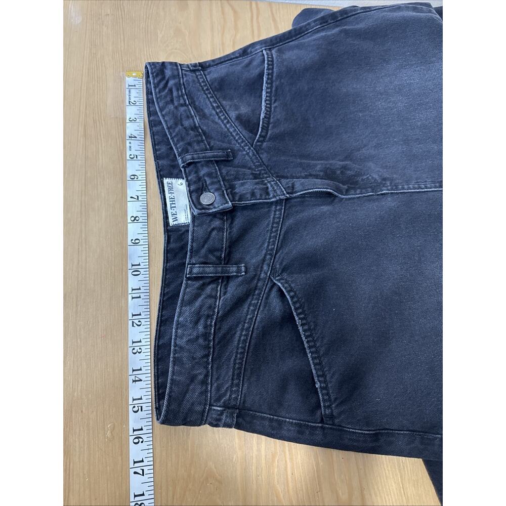 Free People We The Free Come As You Are Denim Jean Maxi Skirt Size 6 Black - Picture 7 of 8